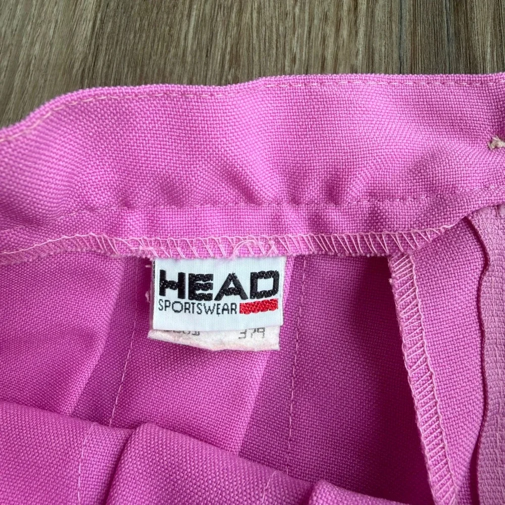 HEAD Sportswear Vintage Pink Pleated Tennis Skirt Womens Mini‎ Athletic Preppy